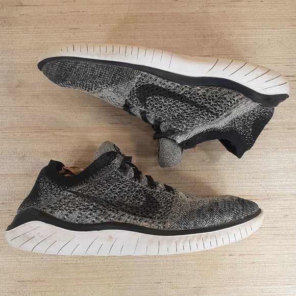 Nike Free Run Flyknit 2019 Men's Running Shoes Size 11.5 Grey 942838-101 - Picture 11 of 15